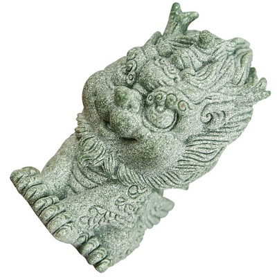  Sandstein-Tierstatue, Glückstier-Ornament, Tierskulptur, Stein-Aquarium,