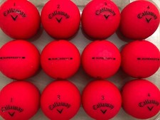 CALLAWAY SUPERSOFT RED MATTE GOLF LAKE BALLS PEARL / GRADE A FREE P&P   24 PACK