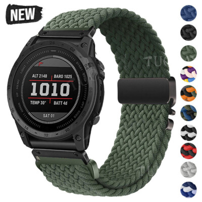 Quick Fit Nylon Watch Band Strap For Garmin Fenix 8 7 7X 6 6X Pro 5 5X Tactix 7