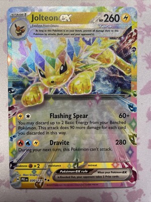 Jolteon Ex Prismatic Evolutions Pokémon #30 /131 Holo Mint | eBay