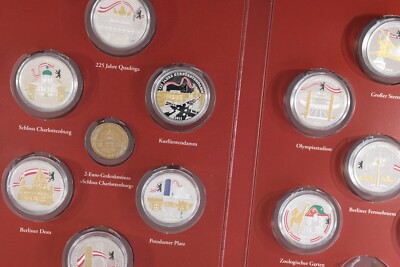 BERLIN Deutschlands Metropole: 2 Euro 2018 + 12 Medaillen Silber PP | Zertifikat