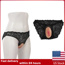 Silicone Fake vagina Pads with Lace Panties Hiding Gaff Transgender Cosplay