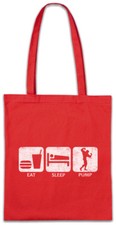 Eat Sleep Pump Shopper Shopping Bag Weightlifting Personal Fun Gym No Pain Gain