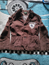 Jungen  Benetton Cord Jacke Kordblazer Sakko Gr. 122 128 Braun TOP