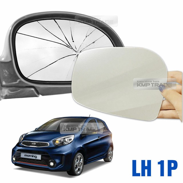 Replacement Side Mirror LH 1P + Adhesive for KIA 20112017 Picanto