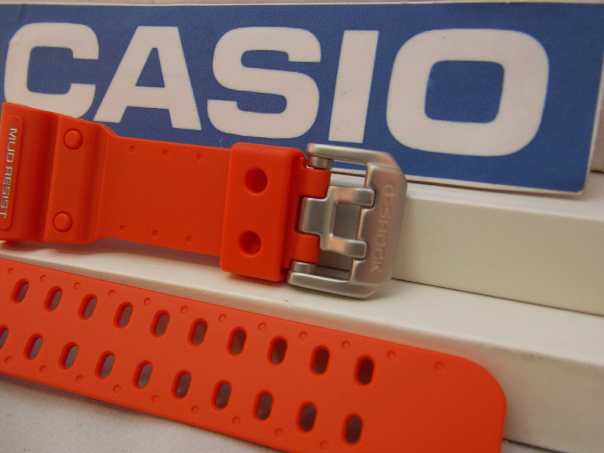 Casio Watchband GX-56 GXW-56 Orange Mud Resist Resin G-Shock Strap