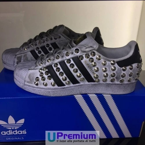 Adidas Superstar Borchiate Piene Vintage 2018 Scarpe ORIGINALI 100