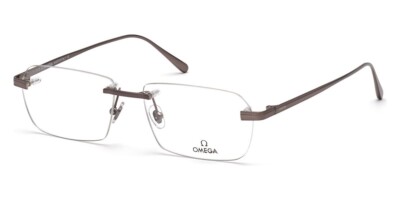 Omega Rimless Frame OMEGA OM5015-H 008 Gunmetal Rimless Metal Optical Eyeglasses Frame 56 ...