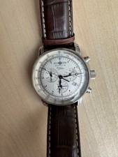 ZEPPELIN Watch 100th anniversary model ivory brown 7680-1 Men's from japan