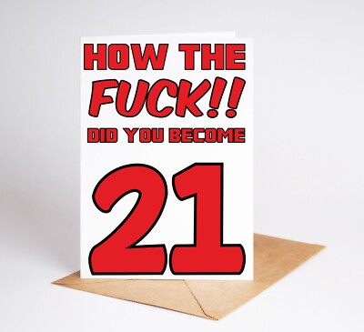 Lustige Karte zum 21. Geburtstag Wie werde 21 beste Freundin Bruder Schwester BC121
