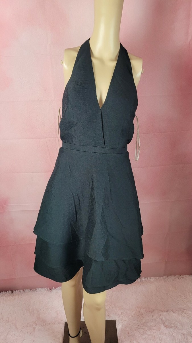 Halston Heritage sleeveless halter dress black NWT Looks Size Small(2)