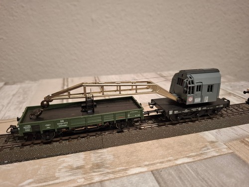 Märklin H0 46717 DIGITAL Kran+Schutzw. mit 3 Piezo Antrieben, der DB, in OVP - Bild 2 von 8