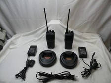 Motorola PR400, UHF 438-470MHz, 16 Ch, 4W Radio, AAH65RDC9AA2AN, Lot of 2