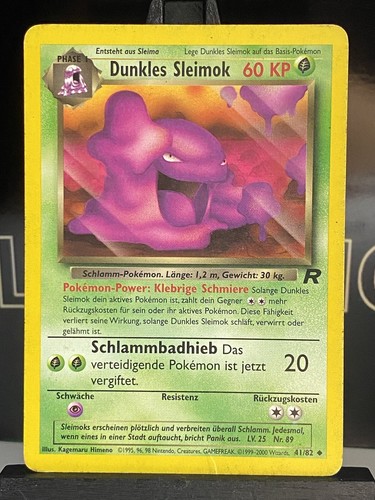 GERMAN Dunkles Sleimok ( Dark Muk ) Team Rocket Pokemon Card 41/82 MP - Picture 3 of 6