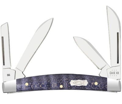 Case XX USA 2023 Purple Curly Maple 80548 Mini Small Congress Pocket Knife