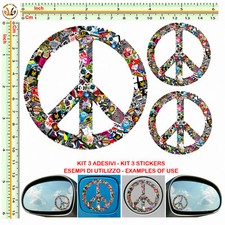 Mirrors stickers car sticker bomb mirror PEACE PEACE helmet tuning helmet 3pcs