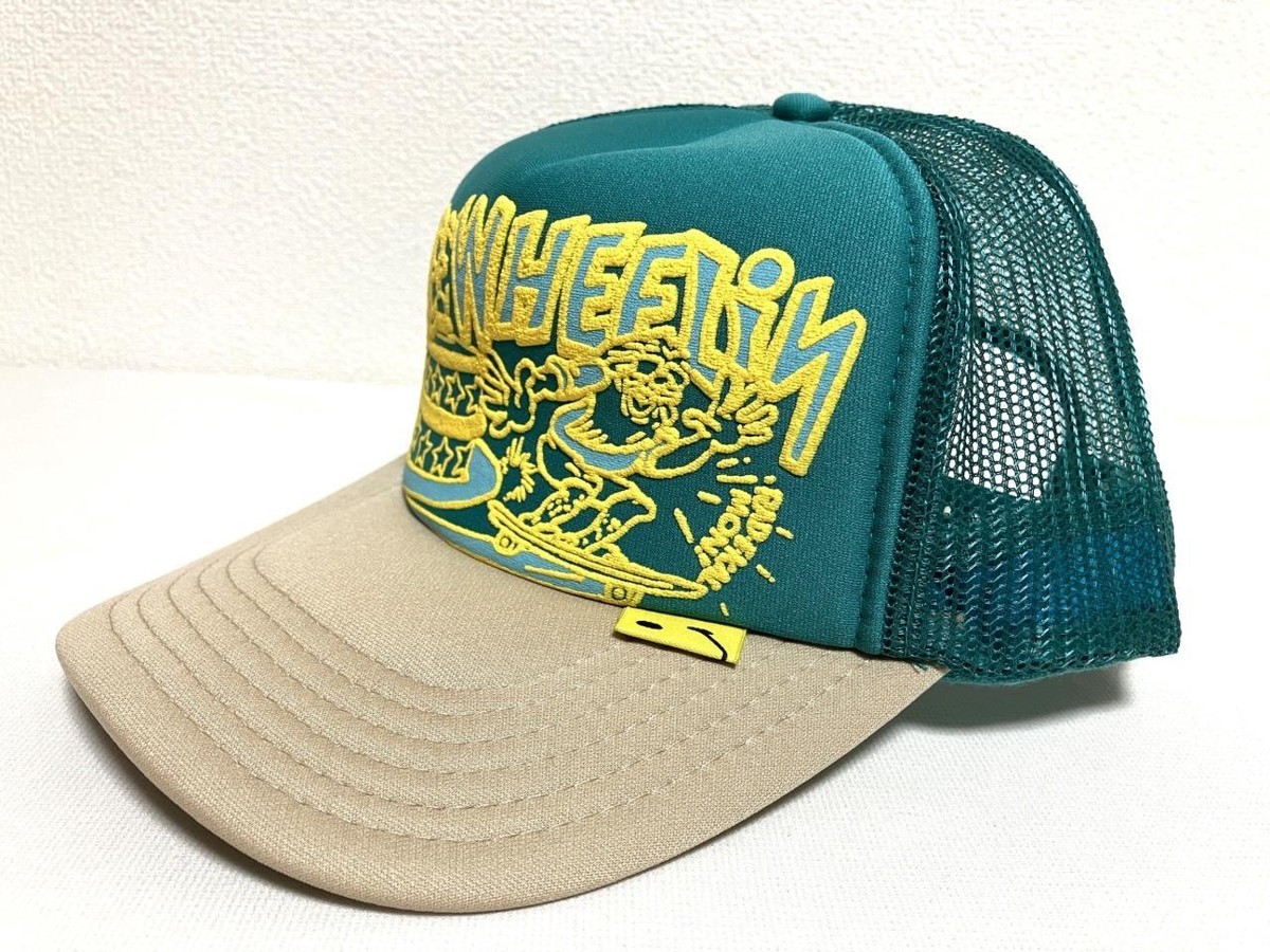 帽子 kapital cap size free kapital FREE WHEELIN truck cap hat trucker blue beige | eBay