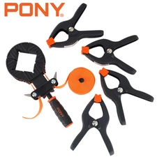 PONY 5-in-1 Band Clamp 4PC 6-2/7" Spring Clamp Frame Clamping Strap Holder Clamp