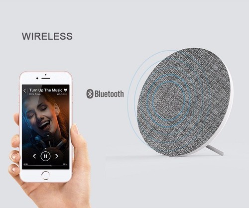 Wireless Bluetooth Canvas Fabric Hi-Fi Stereo Subwoofer Speaker (5 Colors) - Picture 7 of 28