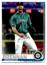 2019 Topps Update #US-11 Brandon Brennan Seattle Mariners Rookie Card