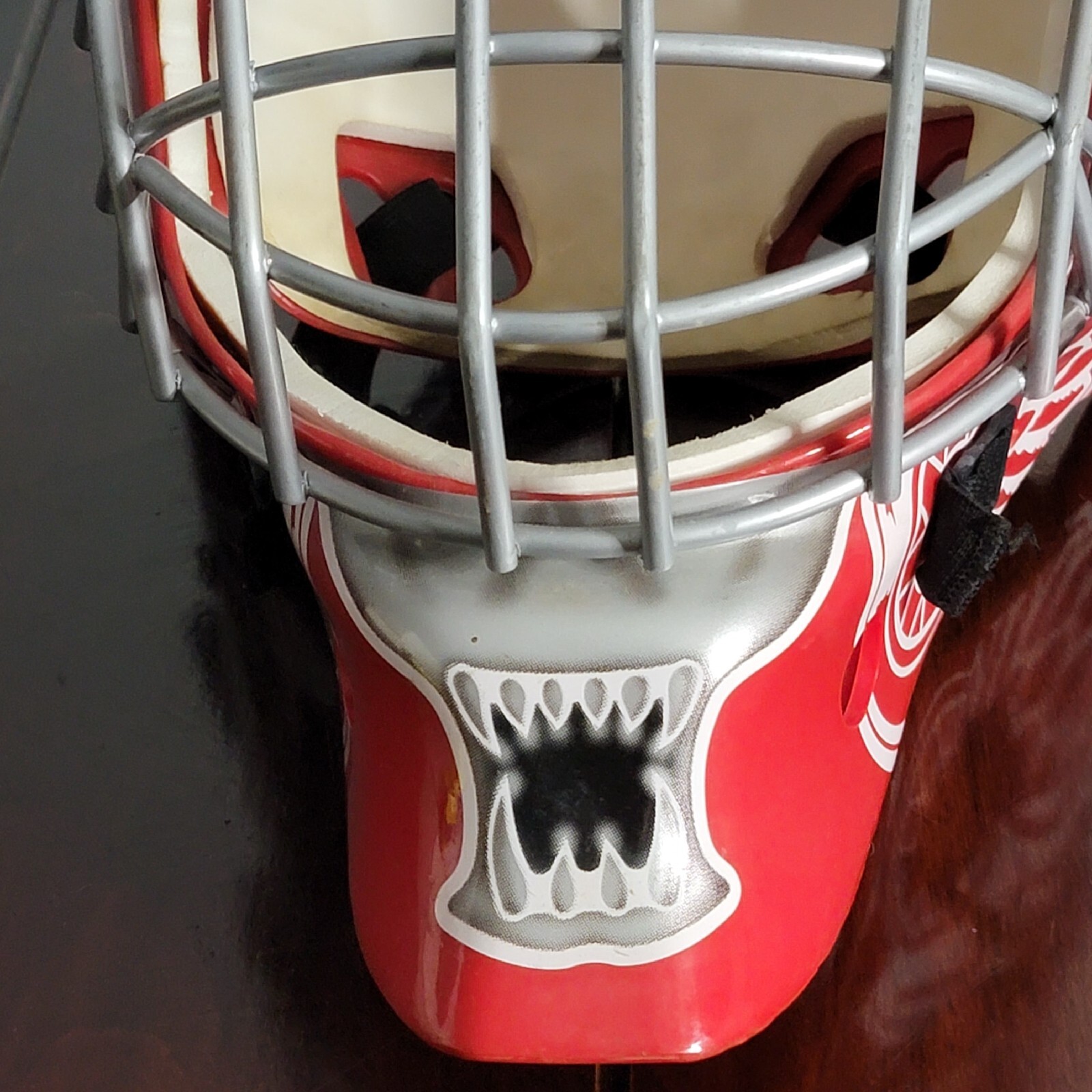 Itech Detroit Red Wings Adult Street Hockey Goalie Helmet With Mask Rare Design eBay