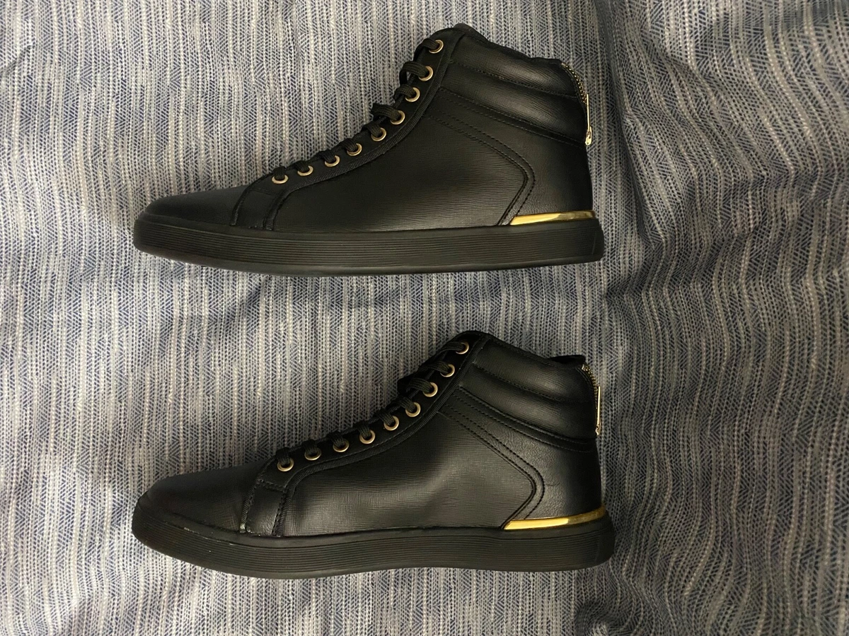 Aldo black and gold best sale sneakers