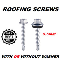SELF DRILLING TEK SCREWS WITH OR WITHOUT SEALING WASHERS ZINC FOR METAL ROOFING