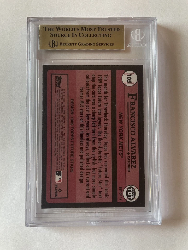 2023 Topps TBT - 1989 Topps Future Star Design #105 Francisco Alvarez (RC) - Image 2 of 2