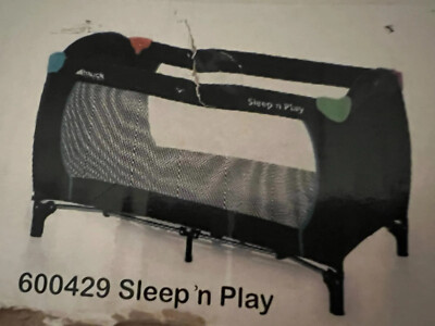 Hauck Sleep n Play 2in1 Travel Cot Play Pen Black Bag