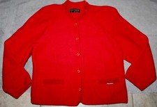 GEIGER MADE IN AUSTRIA 100 WOOL RED JACKET SIZE 36