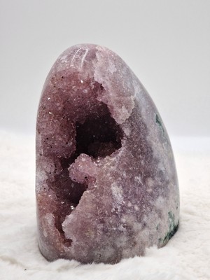727g AAA rosa Amethyst druzy Kristall Turm Punkt Edelstein Heilung 