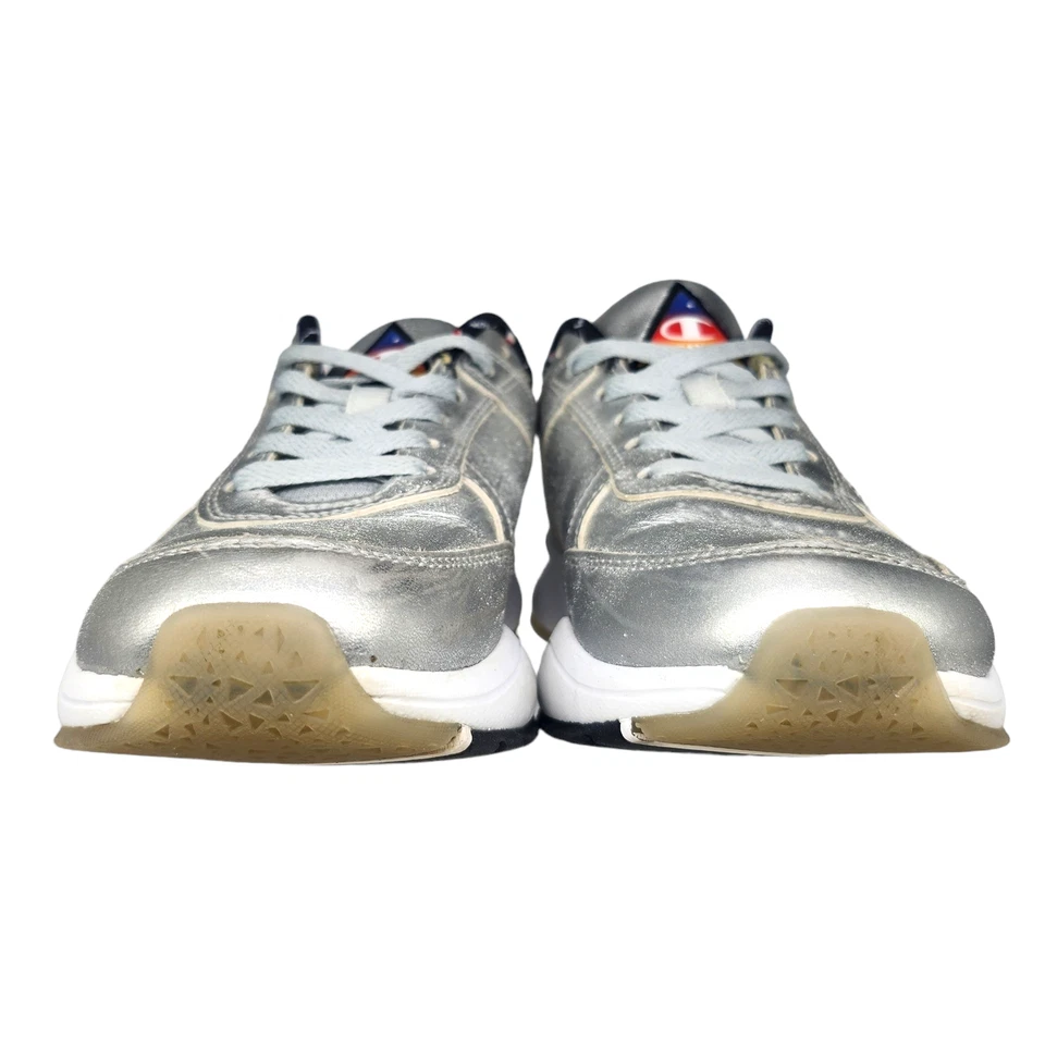 Champion Zapatos Juveniles 5 Mujer 6.5 Plateado 93 Dieciocho Metálico MCMXIX Tenis Foto 3 de 4