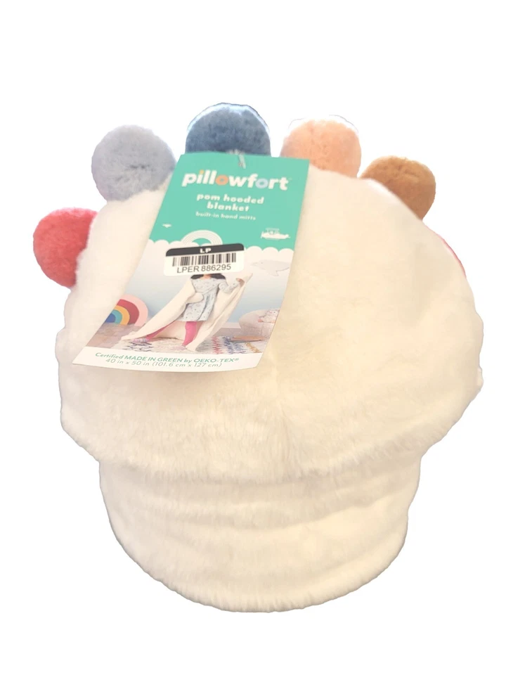 Manta con capucha Pillowfort Pom con guantes de mano incorporados niños 40x50 Oeko-Tex Foto 4 de 4