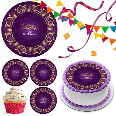 Eid Mubarak Islam Tortenaufleger Party Deko eßbar Geburtstag Feier Cupcake