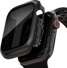2 Pack Privacy Case for Apple Watch Screen Protector, Anti-Spy Tempered Glass Fi