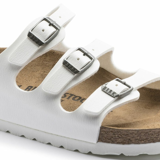 Birkenstock Womens Florida White Sandals EUR 38 (1423458) for sale online | eBay