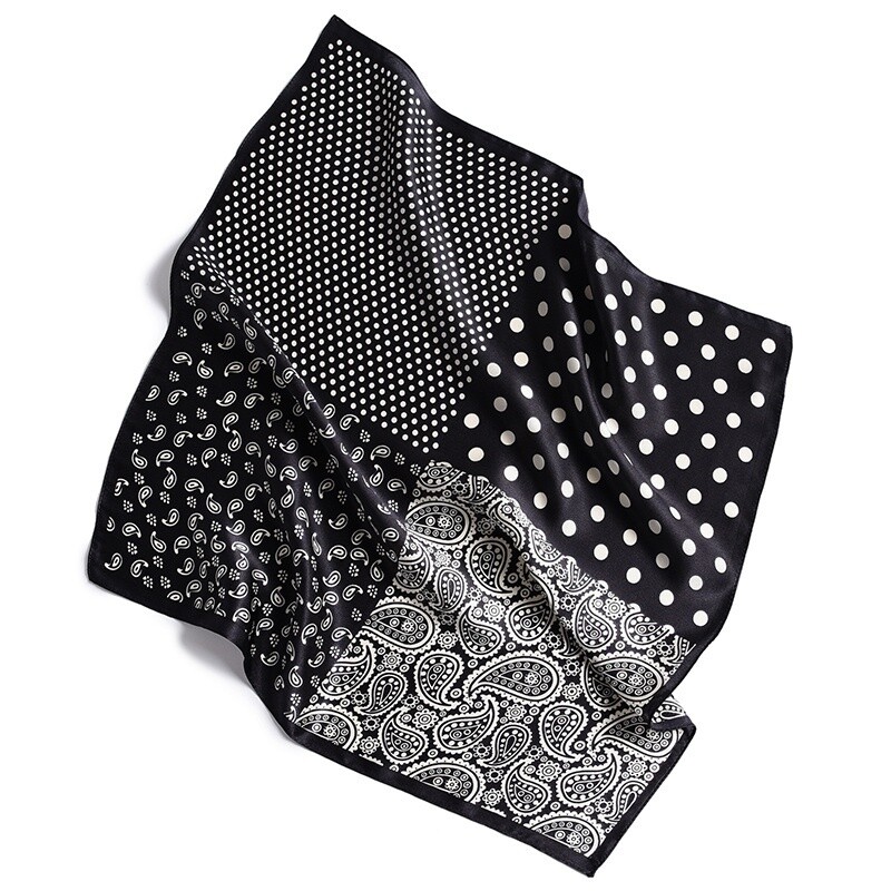 ◇DAKS◇ [SILK100%]Black new check pattern petite silk scarf Daks London vintage check silk scarf baby blue 34 inches | eBay
