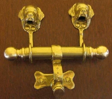 GOLDEN RETRIEVER Bronze DUET Door Knocker