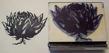 Artichoke flower rubber stamp by Amazing Arts beautiful