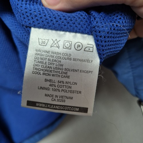 Lyle And Scott Windbreaker Gr. Small blau Full Zip Kapuze Mesh gefüttert Outdoor - Bild 6 von 7