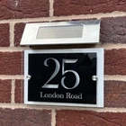 House Number Plaques House Sign Numbers With Solar Light Door Number Plaque