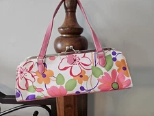 Chinese Laundry Purse Retro Pink Orange Green Purple Flowers