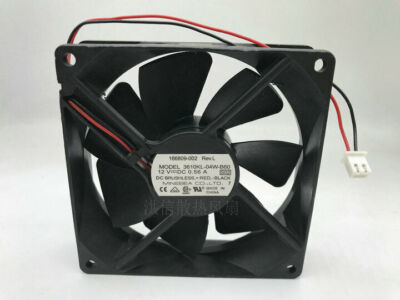 1 PCS      3610KL-04W-B60  DC12V 0.56A 9225 9CM 2 Pin chassis power   #A6-29