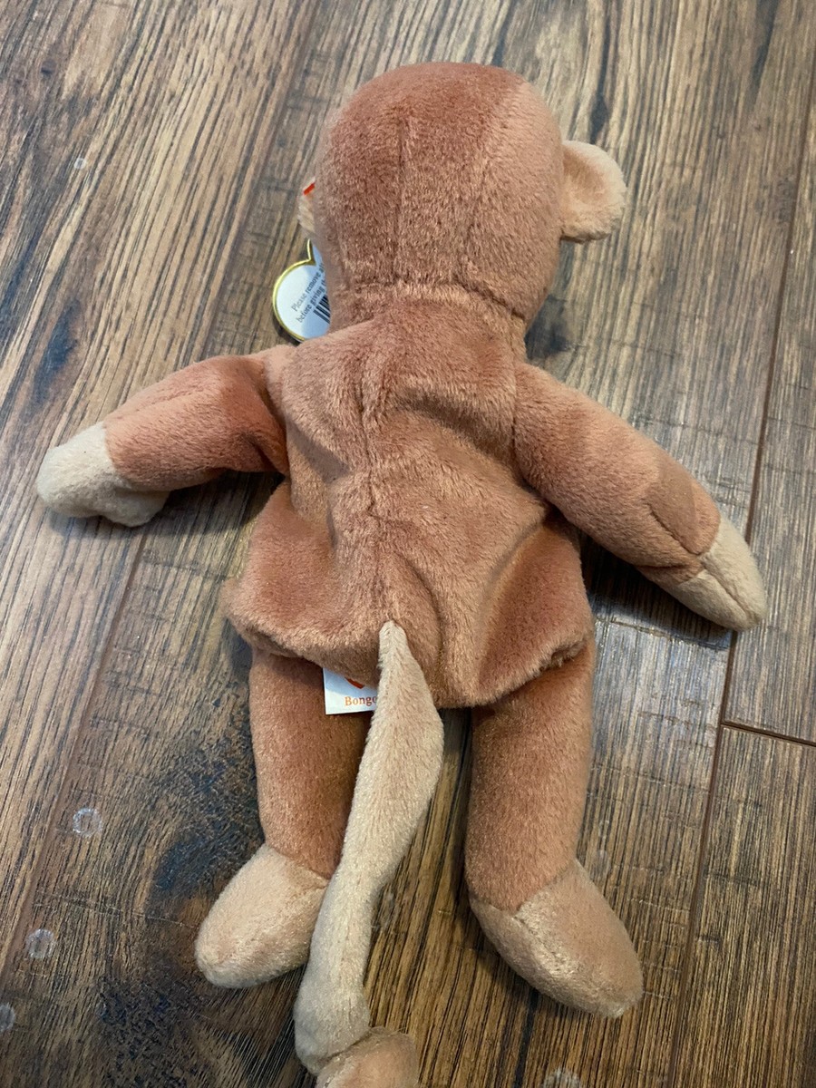 TY Bongo the Monkey Beanie Baby - NEW With 4th Generation