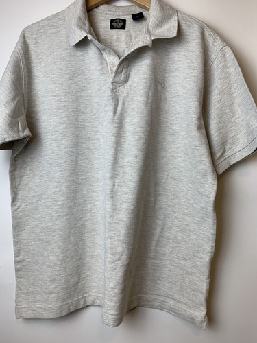 Dockers Men Polo Light Gray Shirt Short Sleeve Collar 100% Cotton Button Large L - Picture 4 of 10