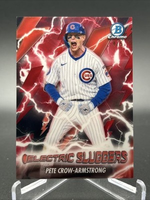 2026 Bowman Chrome Pete Crow Armstrong Electric Sluggers Red  4/5 Jersey Match