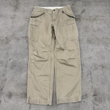 VINTAGE Ralph Lauren Polo Pants Men 36X34 Brown Cargo Baggy Military Field 67
