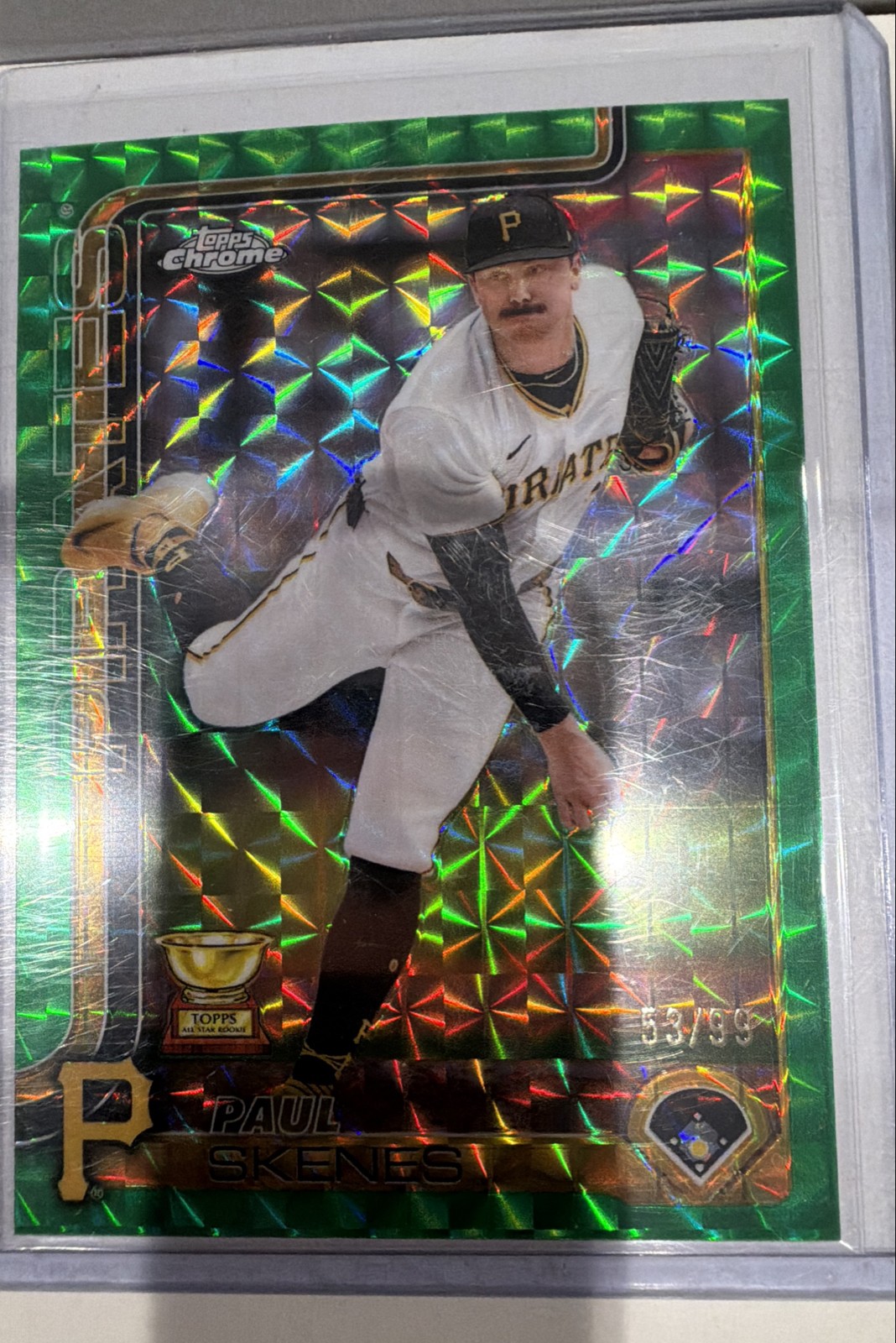 2025 Topps Chrome - Paul Skenes #300 Green Geometric Refractor /99