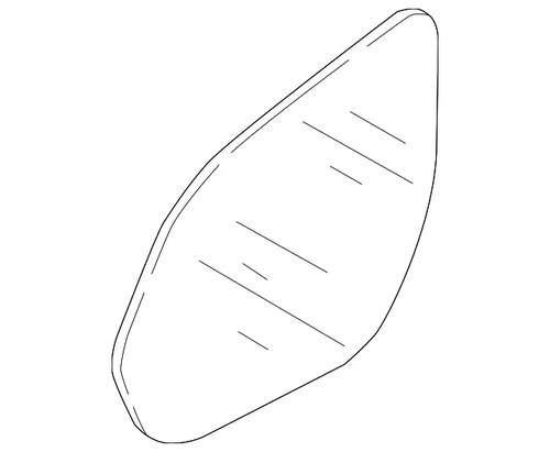 Genuine Volkswagen Mirror Glass 3CN-857-522-L