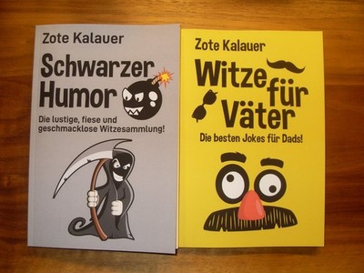 2 Bücher Witze für Väter /  Schwarzer Humor von Zote Kalauer neu !!